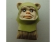 Part No: 64805pb05  Name: Minifigure, Head, Modified SW Ewok with Olive Green Hood Pattern