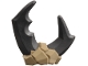 Part No: 7551pb01  Name: Minifigure, Headgear Stone with Large Molded Pearl Dark Gray Pincers Pattern