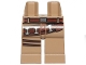 Part No: 970c00pb1018  Name: Hips and Legs with Reddish Brown Belt with 3 Buckles and 2 Straps Pattern