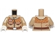 Part No: 973pb1315c01  Name: Torso SW Hoth Rebel Jacket with Pockets and Brown Belt Pattern / Dark Tan Arms / White Hands