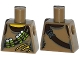 Lot ID: 367675934  Part No: 973pb1776  Name: Torso Torn Tank Top with Ammunition Belt over Dark Brown Shirt Pattern