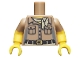 Lot ID: 360399389  Part No: 973pb1849c01  Name: Torso Female Shirt with 2 Pockets, Tan Scarf and Black Belt with Gold Buckle Pattern / Yellow Arms with Molded Dark Tan Short Sleeves Pattern / Yellow Hands