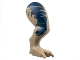 Part No: 98062c01pb15  Name: Dinosaur Leg Large (Rear) Tyrannosaurus rex with Pin, Dark Blue Markings Pattern - Right