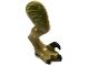Part No: 98072pb06  Name: Dinosaur Leg Large (Rear) Raptor Right with Pin, Black Claws and Tan Stripes over Olive Green Pattern
