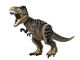 Part No: TRex08  Name: Dinosaur Tyrannosaurus rex with Dark Bluish Gray Back and Dark Brown Markings