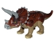 Part No: tricera01  Name: Dinosaur Triceratops with Reddish Brown Back