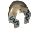 Lot ID: 386804533  Part No: x177pb02  Name: Minifigure, Headgear Headdress Mummy with Dark Blue Snakes Pattern