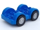 Part No: 13305c01  Name: Duplo Car Base 2 x 6 with Black Tires and Metallic Silver Wheels on Removable Axles (13305 / 47436c02pb01)