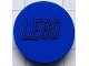 Part No: 14769pb592  Name: Tile, Round 2 x 2 with Bottom Stud Holder with Black LEGO Logo Outline Rounded Ends on Transparent Background Pattern (Sticker) - Set 80111