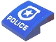 Part No: 15068pb162  Name: Slope, Curved 2 x 2 with White Police Badge and 'POLICE' Pattern (Sticker) - Set 60176