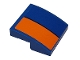 Part No: 15068pb339L  Name: Slope, Curved 2 x 2 x 2/3 with Orange Stripe Pattern Model Left Side (Sticker) - Set 76081