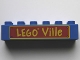 Part No: 2300pb005  Name: Duplo, Brick 2 x 6 with 'LEGO Ville' Text Pattern