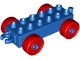 Part No: 2312c02  Name: Duplo Car Base 2 x 6 with Open Hitch End and Red Wheels