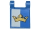 Part No: 2335pb109  Name: Flag 2 x 2 Square with Gold Crown on Blue and White Background Pattern (Sticker) - Sets 70402 / 70806