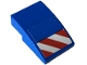 Part No: 24309pb066L  Name: Slope, Curved 3 x 2 with Red and White Danger Stripes Pattern Model Left Side (Sticker) - Set 60324