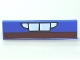 Part No: 2431pb0190  Name: Tile 1 x 4 with White Teeth and Dark Red Stripe Pattern (Ivan Mater)