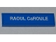 Part No: 2431pb245  Name: Tile 1 x 4 with 'RAOUL CaROULE' Pattern (Sticker) - Set 9485