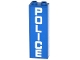 Part No: 2454pb085  Name: Brick 1 x 2 x 5 with White 'POLICE' on Blue Background Vertical Pattern (Sticker) - Set 60047