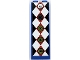 Part No: 2454pb241  Name: Brick 1 x 2 x 5 with Silver and Gold Circles with Rings and Black, Red and White Diamonds Pattern (Sticker) - Set 41236