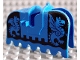 Part No: 2490px2  Name: Horse Barding, Ruffled Edge with Black Dragons (Black on Blue) Pattern