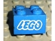 Lot ID: 248483375  Part No: 3003pb032  Name: Brick 2 x 2 with Lego Logo Open O Style White Outline Pattern