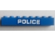 Part No: 3008pb173  Name: Brick 1 x 8 with White 'POLICE' on Blue Background Pattern (Sticker) - Set 60209