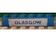 Part No: 3009pb056  Name: Brick 1 x 6 with Blue in White 'GLASGOW' Pattern