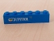 Part No: 3009pb075  Name: Brick 1 x 6 with White 'JUPITER' Text and Logo Pattern (Sticker) - Set 1955-1