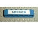 Part No: 3009pb084  Name: Brick 1 x 6 with Blue in White 'LONDON' Pattern