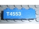 Part No: 3010pb091L  Name: Brick 1 x 4 with White 'T4553' Left Pattern (Sticker) - Set 4553