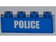 Part No: 3010pb157  Name: Brick 1 x 4 with White 'POLICE' Bold Narrow Font on Blue Background Pattern (Sticker) - Set 4441
