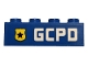 Part No: 3010pb275L  Name: Brick 1 x 4 with Yellow Badge with Black Star and 'GCPD' Pattern Model Left Side (Sticker) - Set 76120