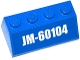 Part No: 3037pb047  Name: Slope 45 2 x 4 with 'JM-60104' Pattern (Sticker) - Set 60104