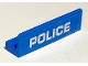 Part No: 30413pb069  Name: Panel 1 x 4 x 1 with White 'POLICE' Thin Font on Blue Background Pattern (Sticker) - Set 60175