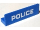 Part No: 30413pb086  Name: Panel 1 x 4 x 1 with White 'POLICE' Thin Font on Transparent Background Pattern (Sticker) - Set 60174