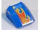 Part No: 30602pb035R  Name: Slope, Curved 2 x 2 Lip with Flame Pattern Model Right (Sticker) - Set 8668