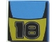 Lot ID: 171401131  Part No: 3068pb0022  Name: Tile 2 x 2 with Number 18 and Medium Blue / Yellow Stripes Pattern