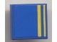 Lot ID: 194624211  Part No: 3068pb0196  Name: Tile 2 x 2 with 2 Full Yellow Stripes Pattern (Sticker) - Set 8124