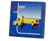 Lot ID: 376800747  Part No: 3068pb0321  Name: Tile 2 x 2 with LEGO City Set Box Art, Yellow Semi Truck, Minifigures Pattern (Sticker) - Set 3221