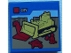 Lot ID: 408838326  Part No: 3068pb0938  Name: Tile 2 x 2 with Bulldozer, Wheelbarrow, and Construction Worker Minifigure LEGO CITY Set Box Pattern