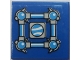 Part No: 3068pb1079  Name: Tile 2 x 2 with Squared Bars and Receptacles and Small Port Window Pattern (Sticker) - Set 70013