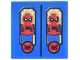 Part No: 3068pb2833  Name: Tile 2 x 2 with Toy Boxes with Spider-Man, Red and Black Spider and White and Gold Webbing Pattern (Sticker) - Set 43302