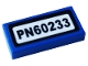 Part No: 3069pb0907  Name: Tile 1 x 2 with 'PN60233' Pattern (Sticker) - Set 60233