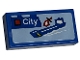Lot ID: 408133310  Part No: 3069pb1042  Name: Tile 1 x 2 with LEGO City Set Box Art, Blue Cargo Ship and Red Helicopter Pattern (Sticker) - Sets 40528 / 40574