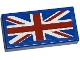 Part No: 3069pb1102  Name: Tile 1 x 2 with United Kingdom Flag (Union Jack) Pattern (Sticker) - Set 40569