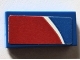 Part No: 3069pb1420R  Name: Tile 1 x 2 with Red Stripe and Curved White Line Pattern Model Right Side (Sticker) - Set 75889