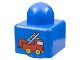 Part No: 31000pb12  Name: Primo Brick 1 x 1 with Red Fire Truck and Ladder Pattern