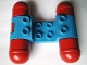 Part No: 31216c02pb01  Name: Duplo Car Base with Red Wheels with LEGO Logo Pattern