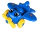Part No: 31639c01pb01  Name: Primo Vehicle Airplane - Yellow Propeller and Wheels, with Eyes and LEGO Logo on Wings Pattern