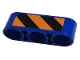 Part No: 32523pb31L  Name: Technic, Liftarm Thick 1 x 3 with Black and Orange Danger Stripes Pattern Model Left Side (Sticker) - Set 42112